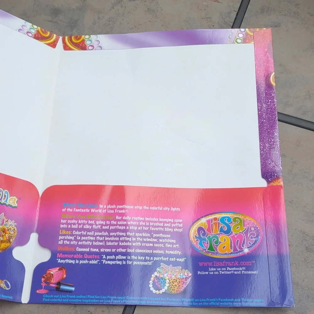 New HTF New Lisa Frank Rare Folder Purrscilla
